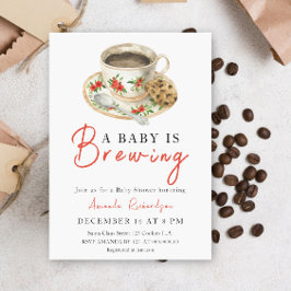 Ein Baby brütet eine Kaffee-Cup-Babydusche Einladung