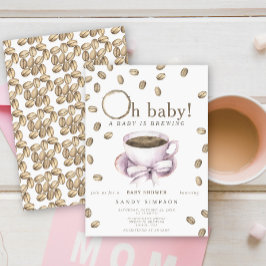 Ein Baby brütet gerade die Babybohnen Babydusche Einladung
