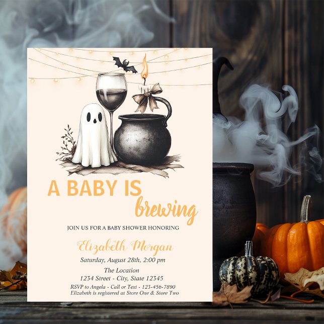 Ein Baby brütet Ghost Glass Dots Babydusche Einladung (Von Creator hochgeladen)