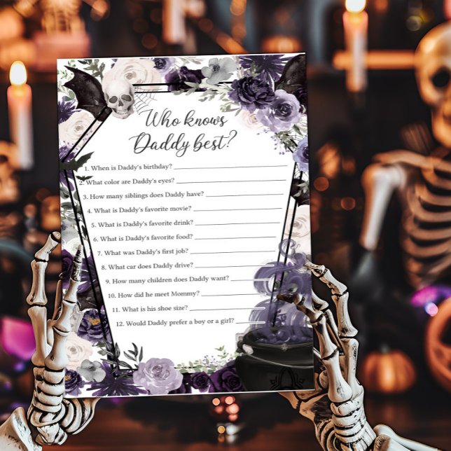 Ein Baby brütet Gothic, der Daddy Best Game kennt (Floral Gothic Coffin A Baby is Brewing Baby Shower Who knows Daddy Best Game)