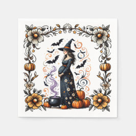 Ein Baby brütet Halloween-Kinderdusche Serviette