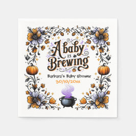 Ein Baby brütet Halloween-Kinderdusche Serviette