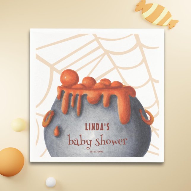 Ein Baby brütet Halloween-Kinderdusche Serviette (Von Creator hochgeladen)
