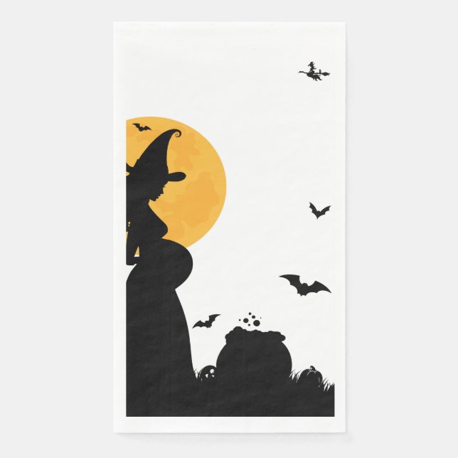 Ein Baby brütet. | Halloween-Kinderdusche Serviette (Vorderseite)