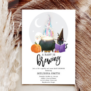 Ein Baby brütet Halloween-Spooky-Babydusche Einladung