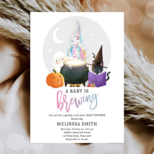 Ein Baby brütet Halloween-Spooky-Babydusche Einladung