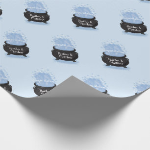 Ein Baby brütet HexenBaby-Dusche Gothic Blue Geschenkpapier