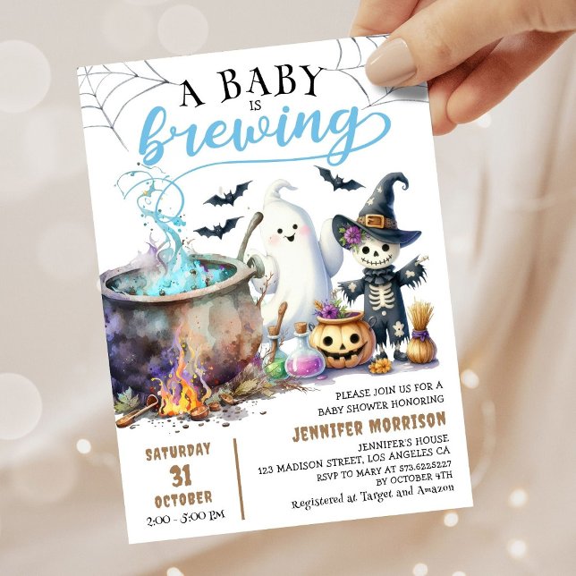 Ein Baby brütet! Junge Niedliche Halloween-Kinderd Einladung (Von Creator hochgeladen)