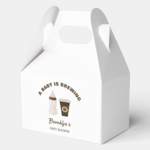 Ein Baby brütet Kaffee Babydusche braun weiß Geschenkschachtel
