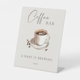 Ein Baby brütet Kaffee Bar Pedestal-Zeichen Sockelschild