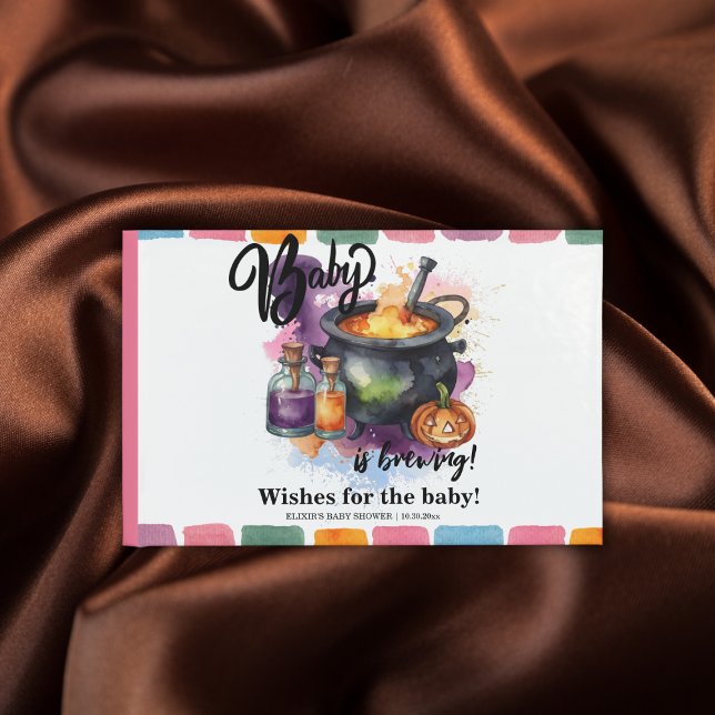 Ein Baby brütet. | Niedliche Halloween-Kinderdusch Gästebuch (Von Creator hochgeladen)