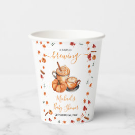 Ein Baby brütet Pumpkin Gewürz-Kaffee-Babydusche Pappbecher