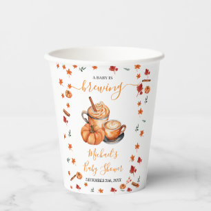 Ein Baby brütet Pumpkin Gewürz-Kaffee-Babydusche Pappbecher
