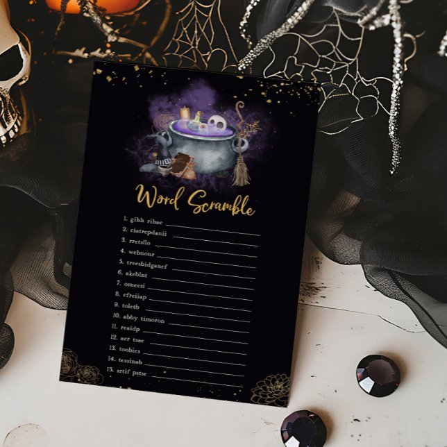 Ein Baby brütet scharfe Wortschatzspiele (A Baby is Brewing Baby Shower Word Scramble Game)