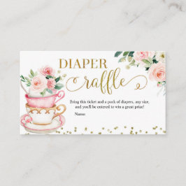 Ein Baby brütet Tea Party Diaper Raffle Enclosur Begleitkarte