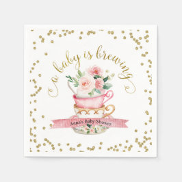 Ein Baby brütet Tee Party Babydusche Napkins Serviette