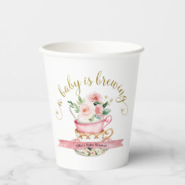 Ein Baby brütet Tee-Party-Papiertüten Pappbecher