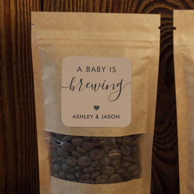 Ein Baby ist Aufkleber, Kaffee Kraft Gefallen Quadratischer Aufkleber (Von Creator hochgeladen)