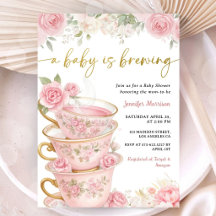 Ein Baby ist Baby Shower Mädchen Rosa Floral