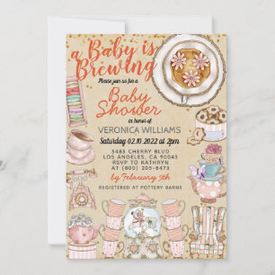 Ein Baby ist Braudusche Einladung