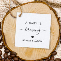 Ein Baby ist Brechen, Coffee Gift Tag, Kraft