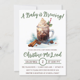 Ein Baby ist Brei, Holiday Iced Coffee Baby Dusche Einladung