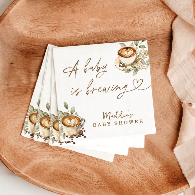 Ein Baby ist das Brot Napkins Coffee Baby Dusche. Serviette (Von Creator hochgeladen)