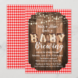 Ein Baby ist die Brauerei Baby Dusche Einladung