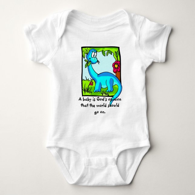 "Ein Baby ist Gottes Meinung, dass das Leben weite Baby Strampler (Vorderseite)