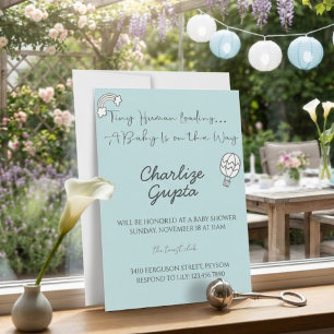 Ein Baby ist unterwegs Baby Shower Einladung