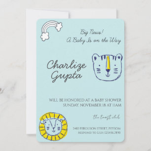 Ein Baby ist unterwegs Baby Shower Einladung