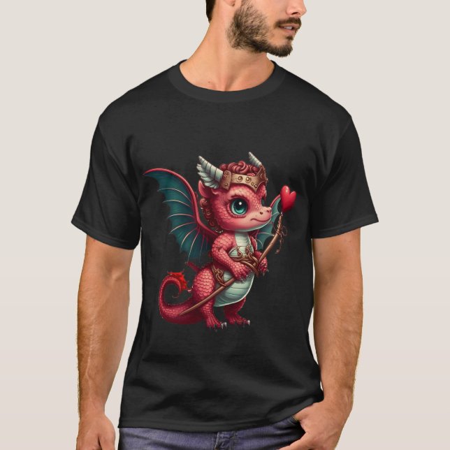 Ein Baby Red Dragon Valentine T-Shirt (Vorderseite)