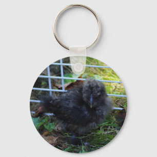 Ein Baby Silkie Schlüsselanhänger