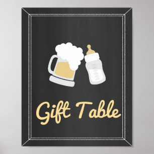 Ein Baby wird Baby Dusche Geschenk Tafelschild Poster
