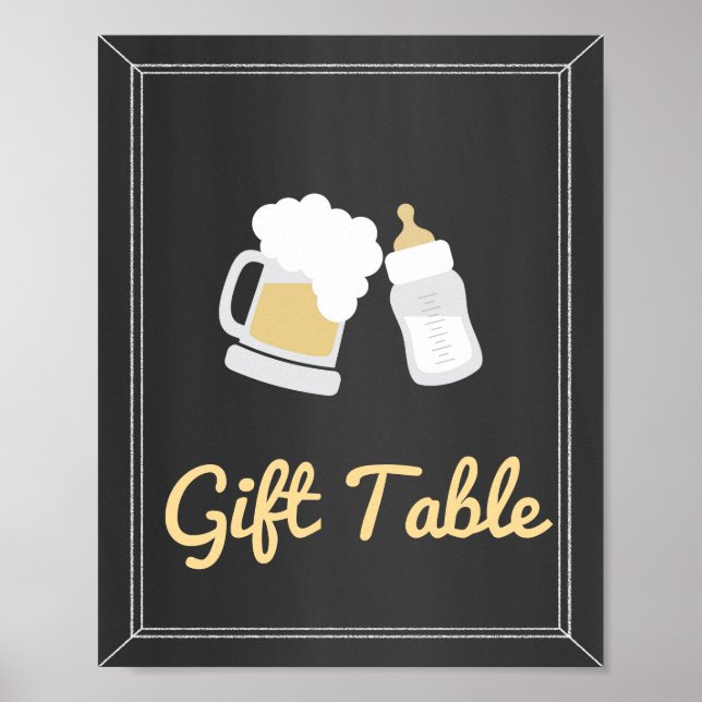 Ein Baby wird Baby Dusche Geschenk Tafelschild Poster (Vorne)