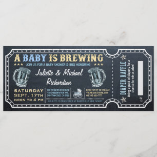 Ein Baby wird Baby Shower Ticket Einladungen