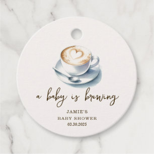 Ein Baby wird Babydusche brauen Geschenkanhänger