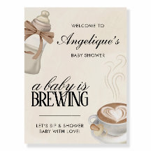 Ein Baby wird Babydusche Kaffee Begrüßungszeichen