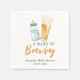 Ein Baby wird Bottle Beer Baby Dusche Serviette