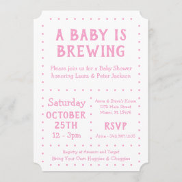Ein Baby wird brauen, Dusche einladen Einladung