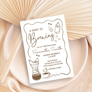 Ein Baby wird Coffee Baby Dusche zubereiten Einladung