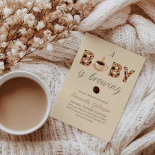 Ein Baby wird Coffee Baby Dusche zubereiten Einladung