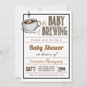 Ein Baby wird Coffee Baby Dusche zubereiten Einladung