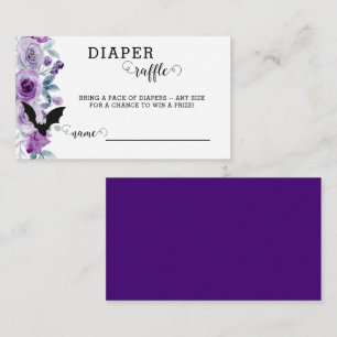 Ein Baby wird im Oktober Baby Diaper Raffle Card Begleitkarte