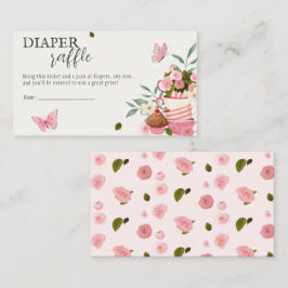 Ein Baby wird Windeln-Raffle-Babydusche zubereiten Begleitkarte