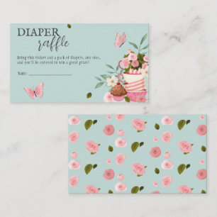 Ein Baby wird Windeln-Raffle-Babydusche zubereiten Begleitkarte