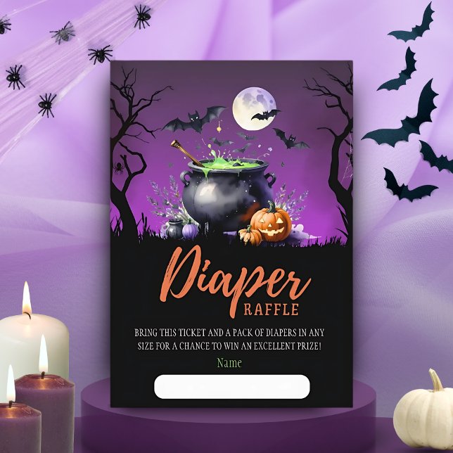 Ein Baby wird Windeln-Raffle-Babydusche zubereiten Begleitkarte (Von Creator hochgeladen)