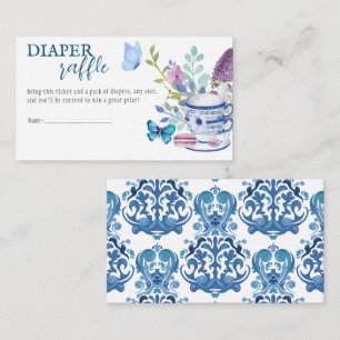 Ein Baby wird Windeln-Raffle-Babydusche zubereiten Begleitkarte