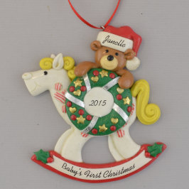 Ein Baby's First Christmas Rocking Horse Ornament
