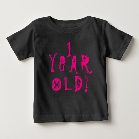 Ein Babyschädel-Felsenrosa des jährigen Baby T-shirt